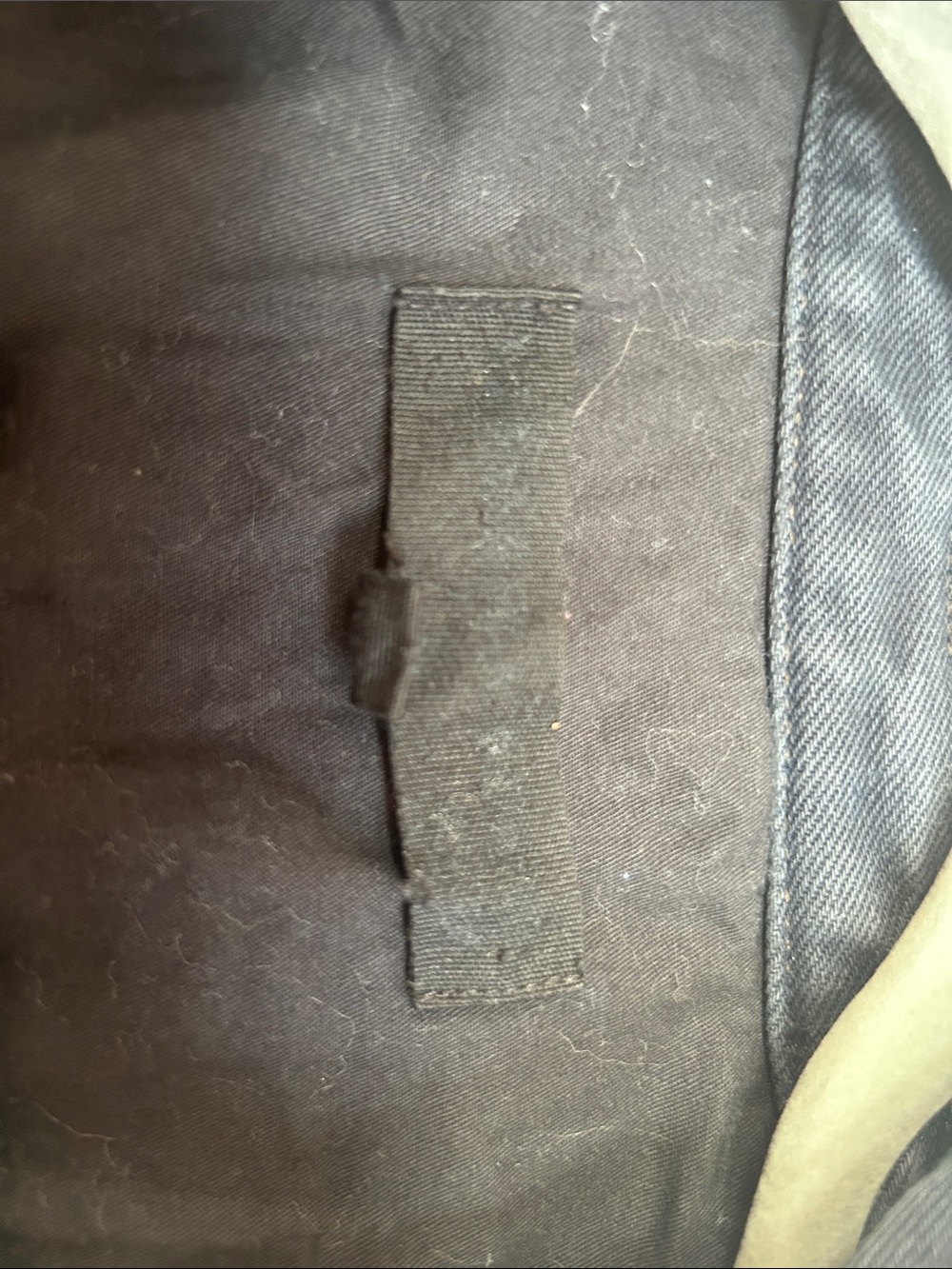 Veronica Beard OVERDYED Black Shearling-Trim denim Jacket - Picture 3 of 3